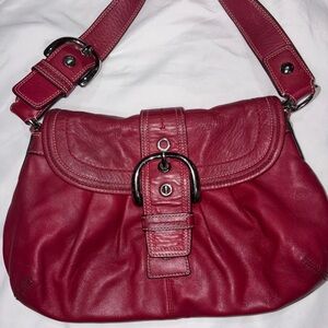 Vintage Coach Cherry Leather Shoulder Bag